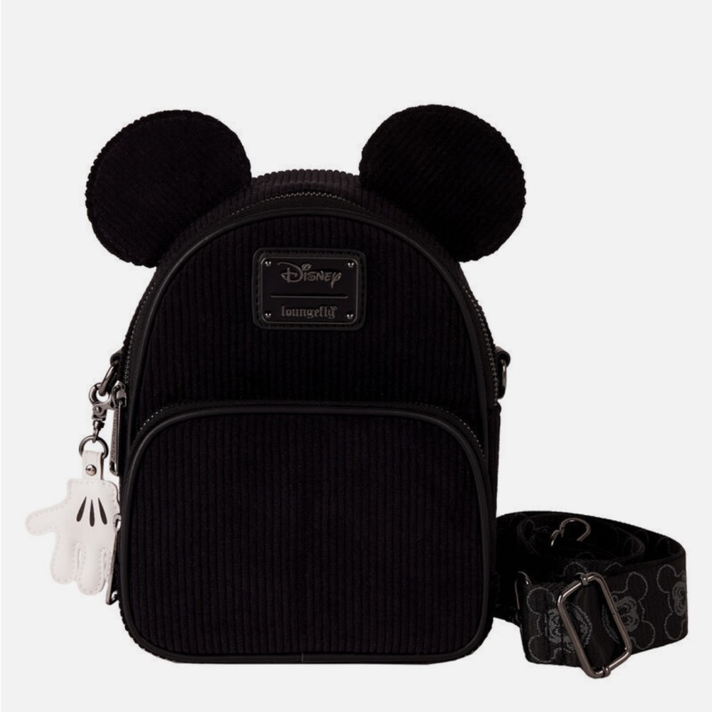 Disney100 Mickey Mouse Classic Corduroy Convertible Backpack & Crossbody NEW